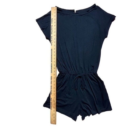 Women's Black Romper with Drawstring waist. Size Small. Unbranded. - Picture 4 of 6